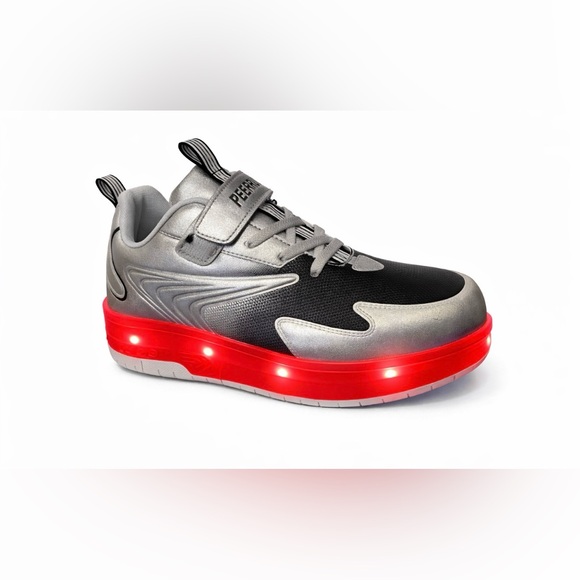 Peerruiz LED USB Chargeable Adult Heely’s Multi-Colored Lights Size 41 Unisez - Picture 10 of 15